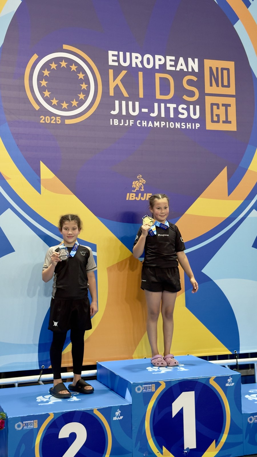 Zweiter Platz an der European Kids No-Gi IBJJF Championship 2025 in Dublin.