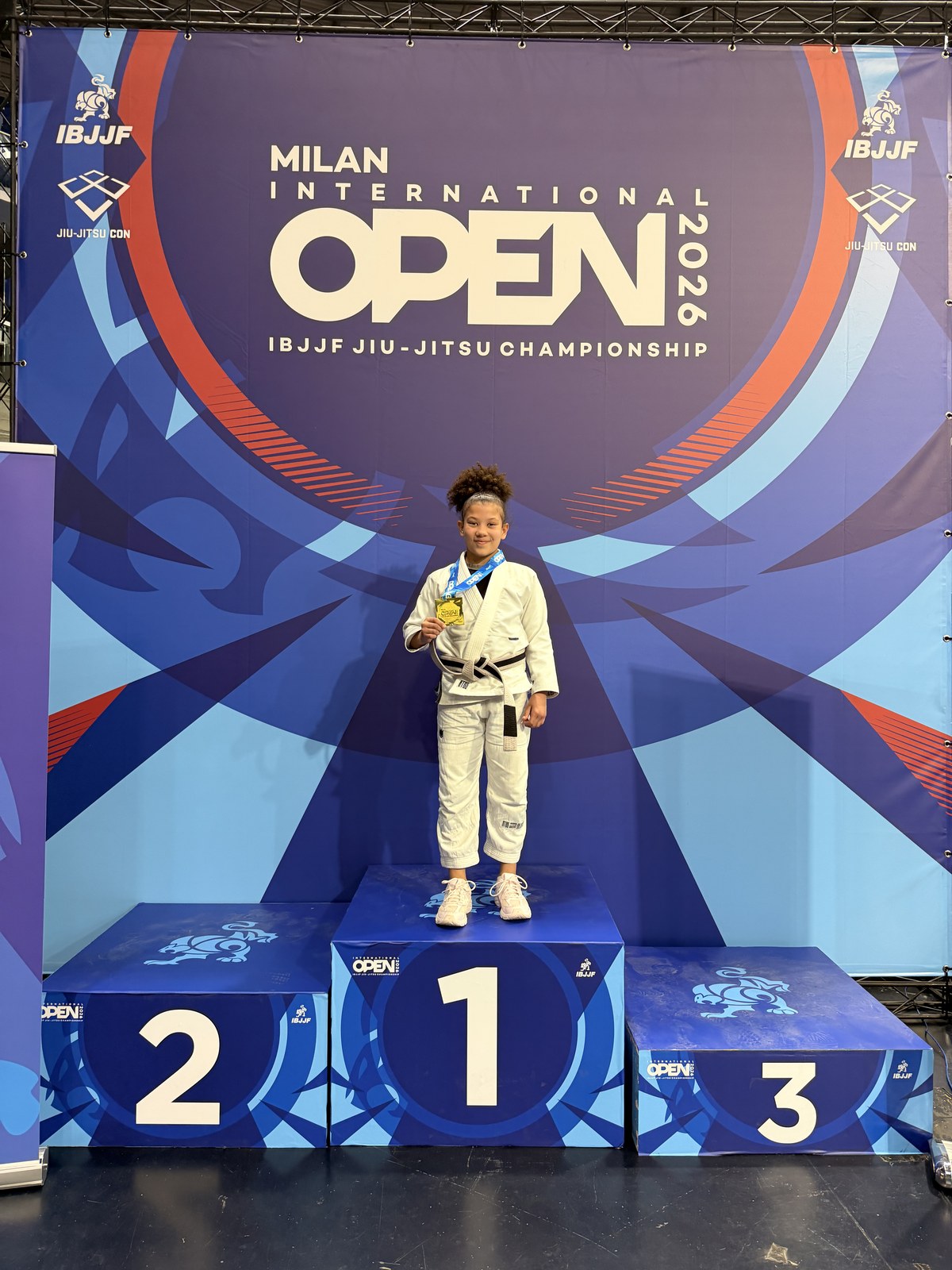 Erster Platz am Milan International Open IBJJF Championship 2026.